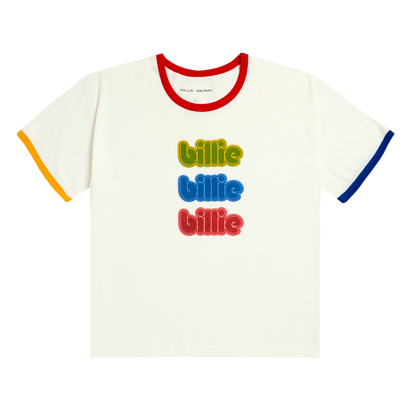 Billie Repeat Primary Ringer T-Shirt
