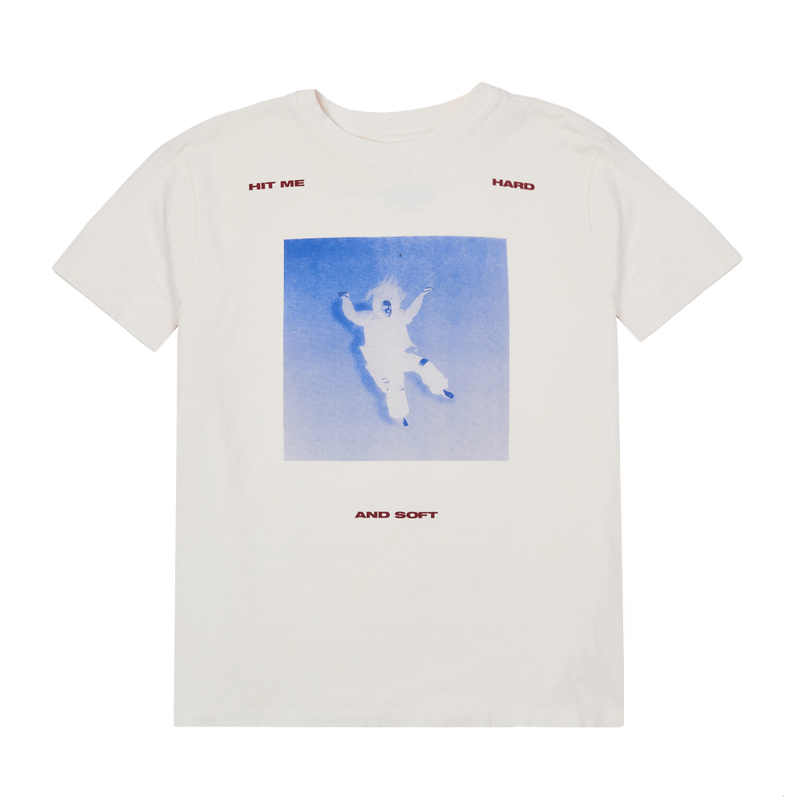 T-shirt blanc à texte "Falling Scatter"
