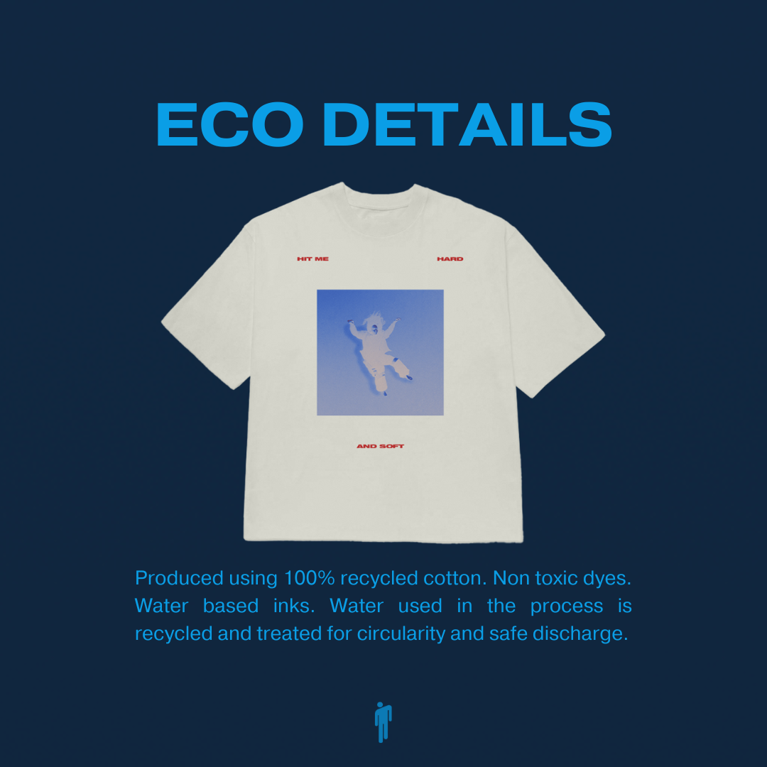 T-shirt blanc à texte "Falling Scatter"