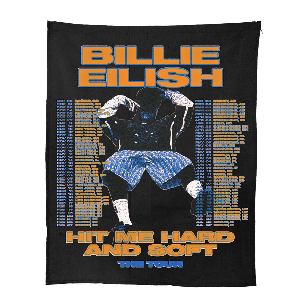 HIT ME HARD AND SOFT: THE TOUR 2024 Poster en Tissu Toile