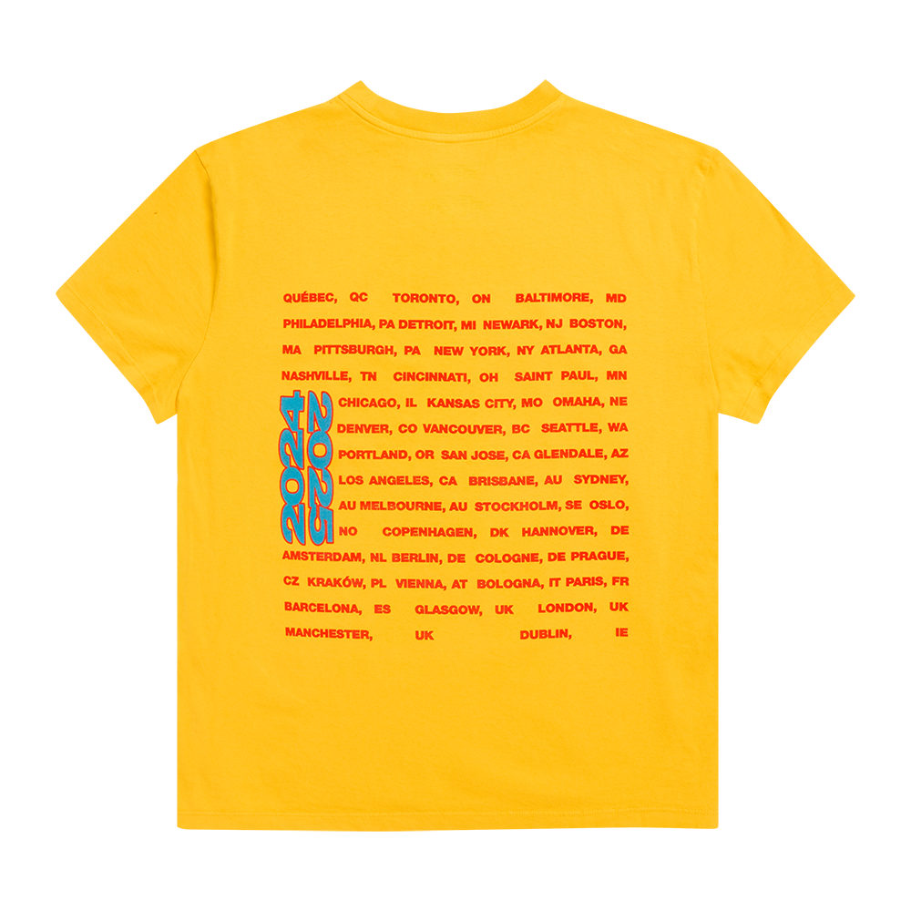Color Burst HIT ME HARD AND SOFT: THE TOUR Gold T-Shirt