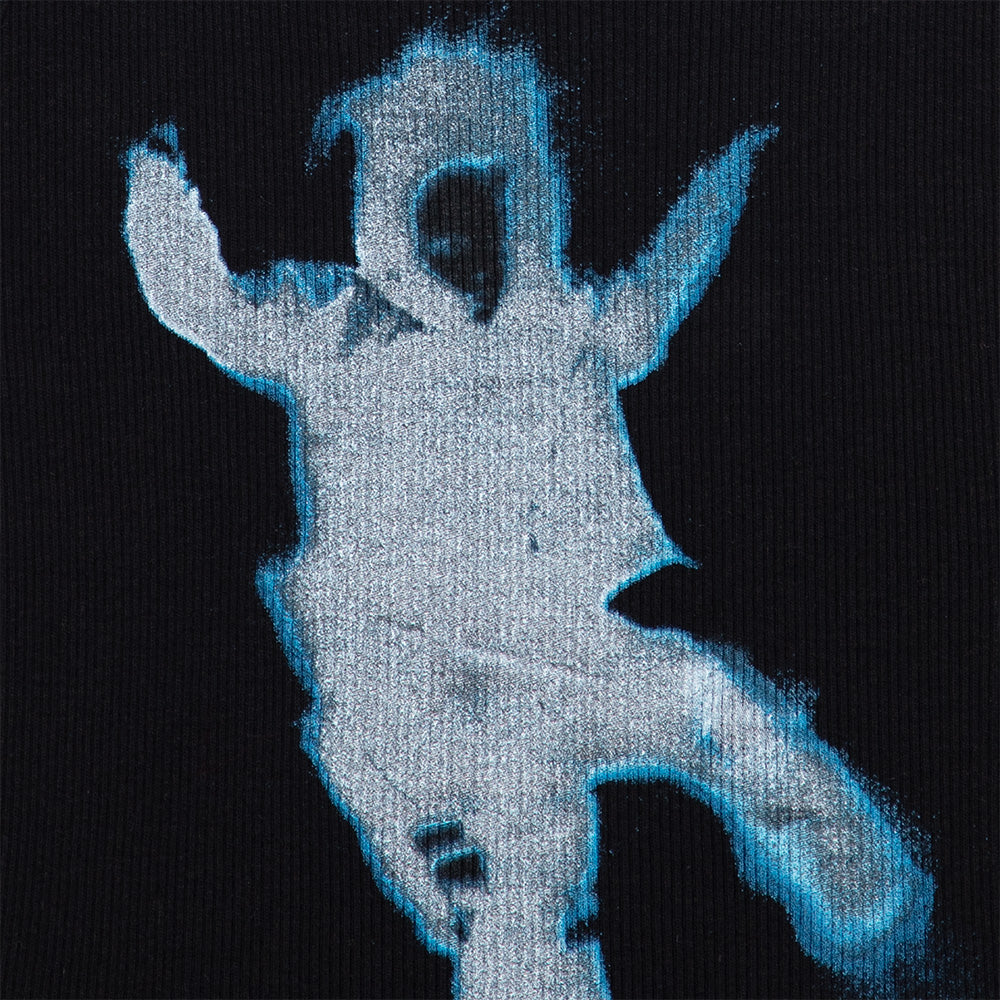 Crop top côtelé tombant