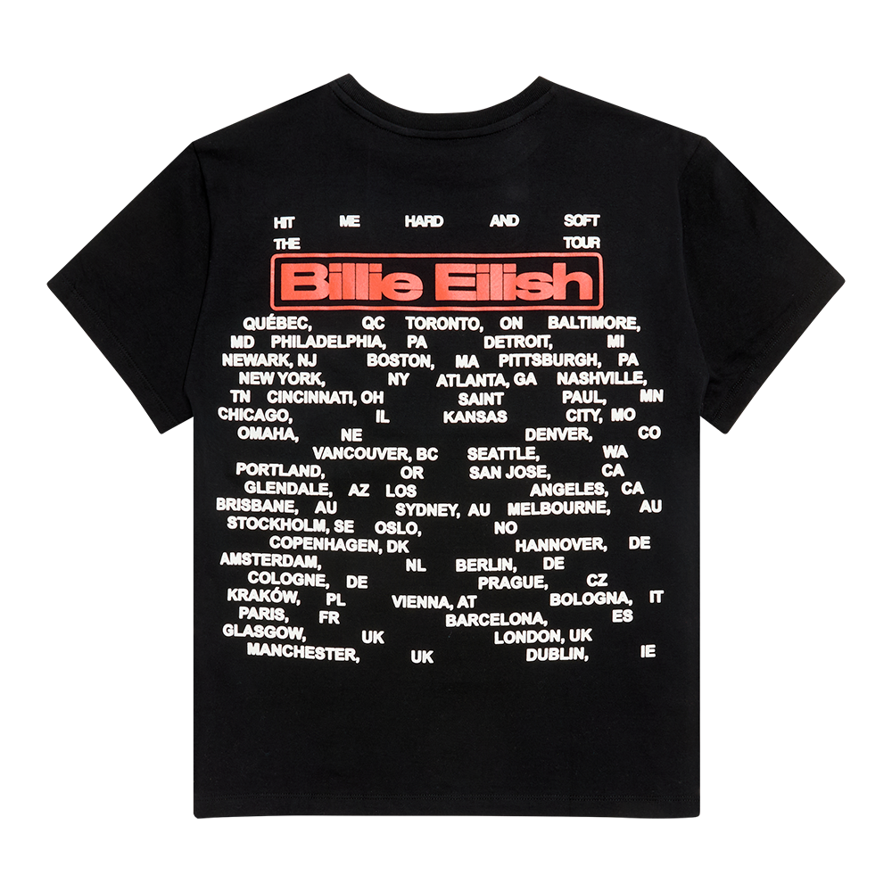 T-Shirt noir Glasses HIT ME HARD AND SOFT: THE TOUR 2024