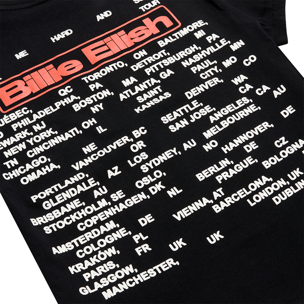 T-Shirt noir Glasses HIT ME HARD AND SOFT: THE TOUR 2024