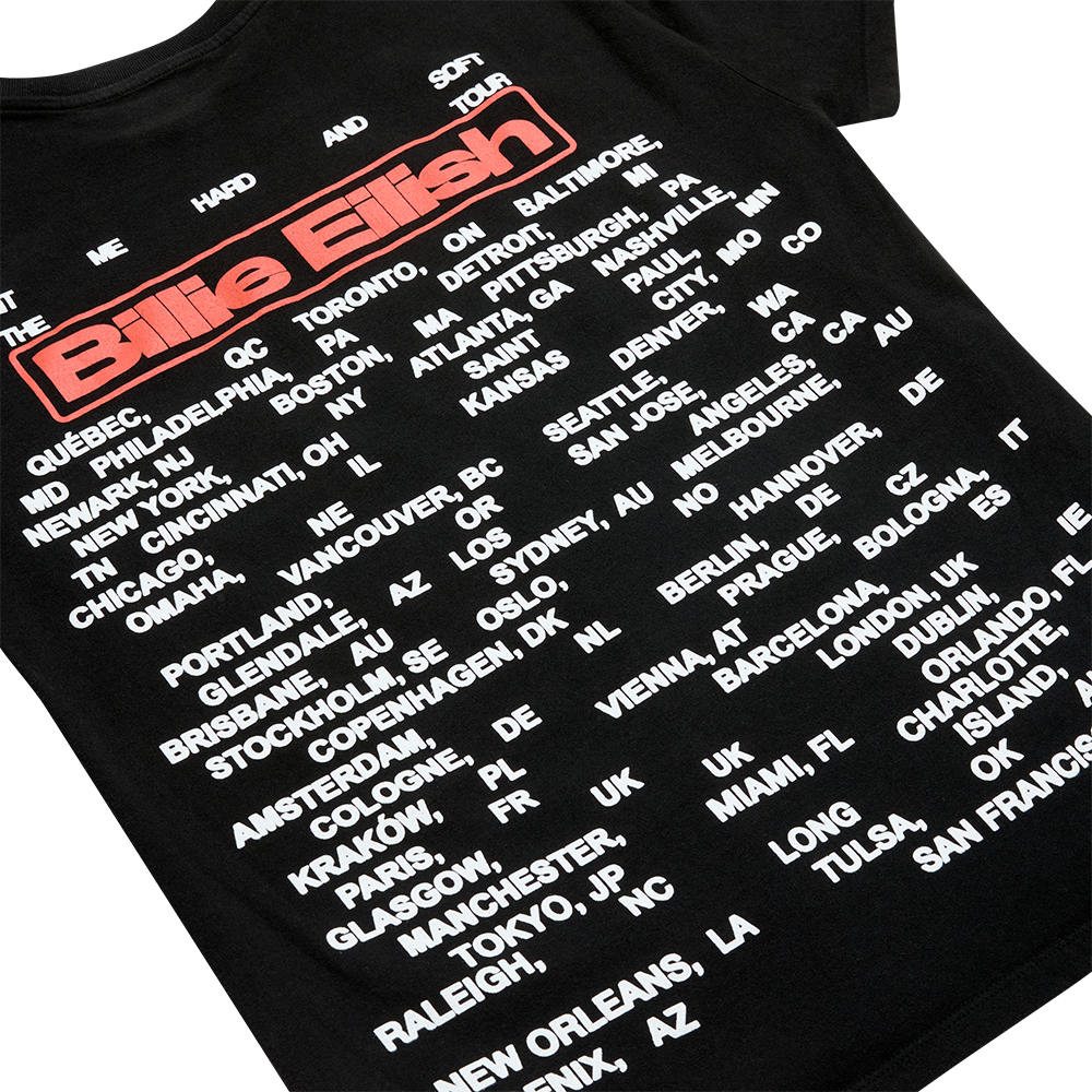Lunettes HIT ME HARD AND SOFT: THE TOUR 2025 T-shirt noir