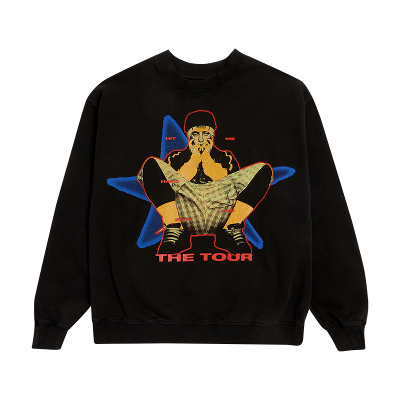 HIT ME HARD AND SOFT: THE TOUR Crewneck Black Sweatshirt