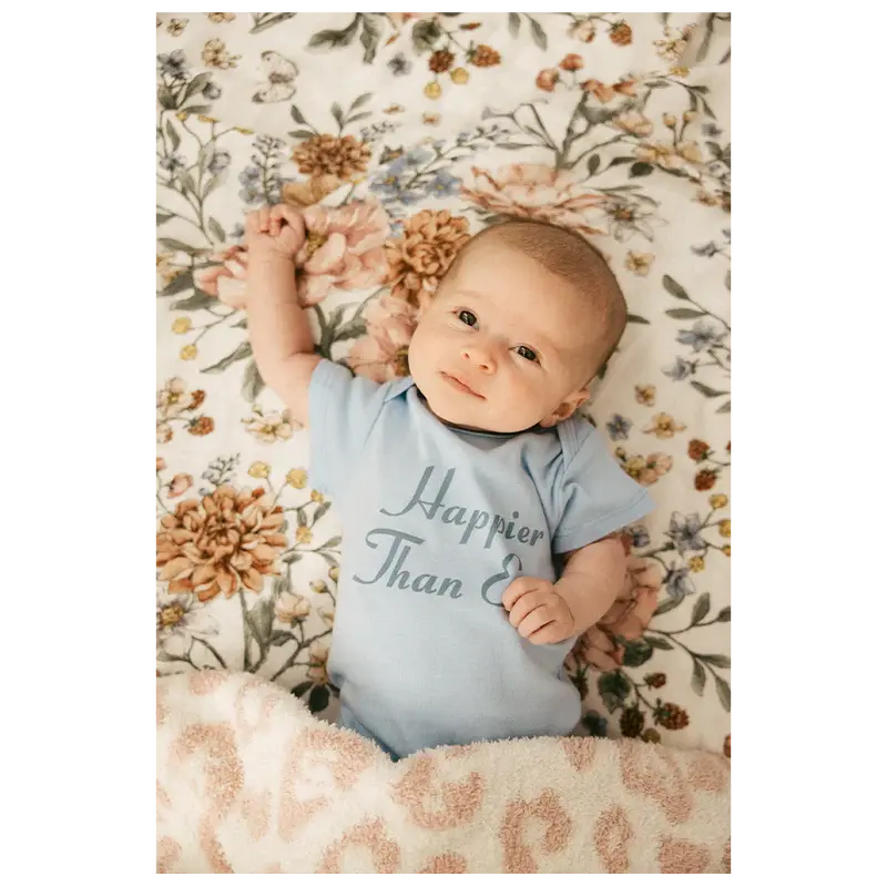 Happier Than Ever Organic Blue Onesie Billie Eilish Merch