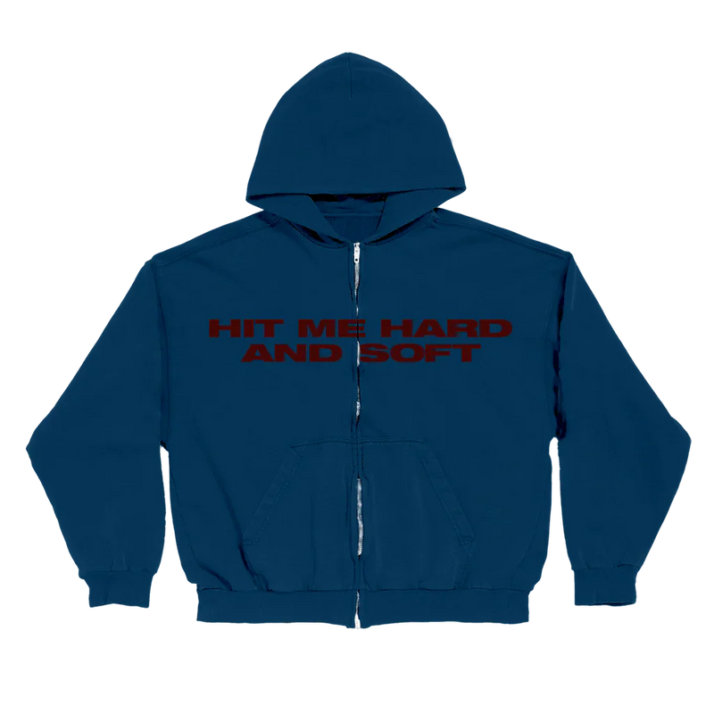Hoodie Bleu et Rouge Zippé