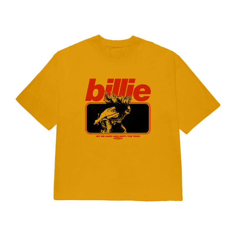 Live In 3D Hair Whip Mustard T-Shirt