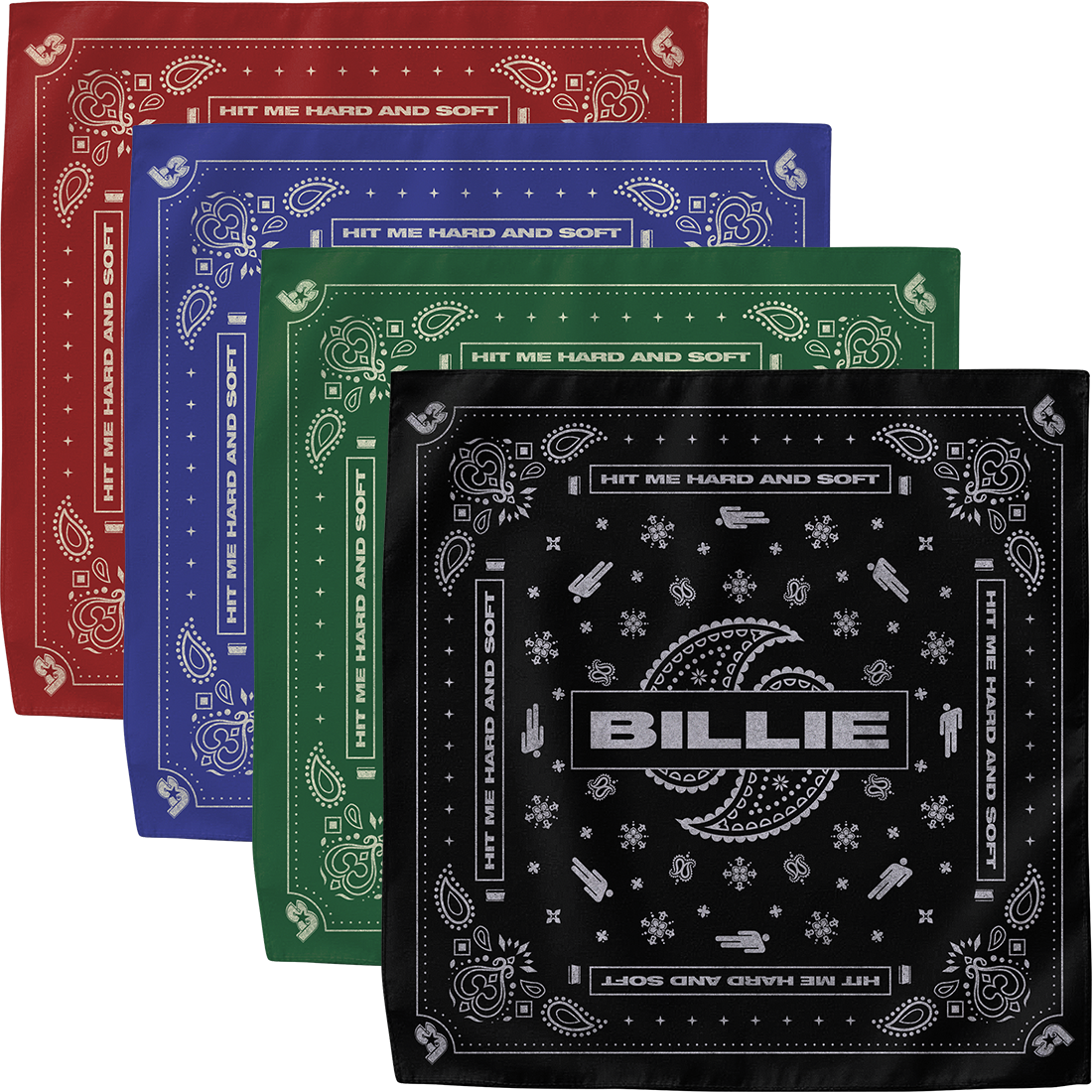 Lot de 4 bandanas Paisley