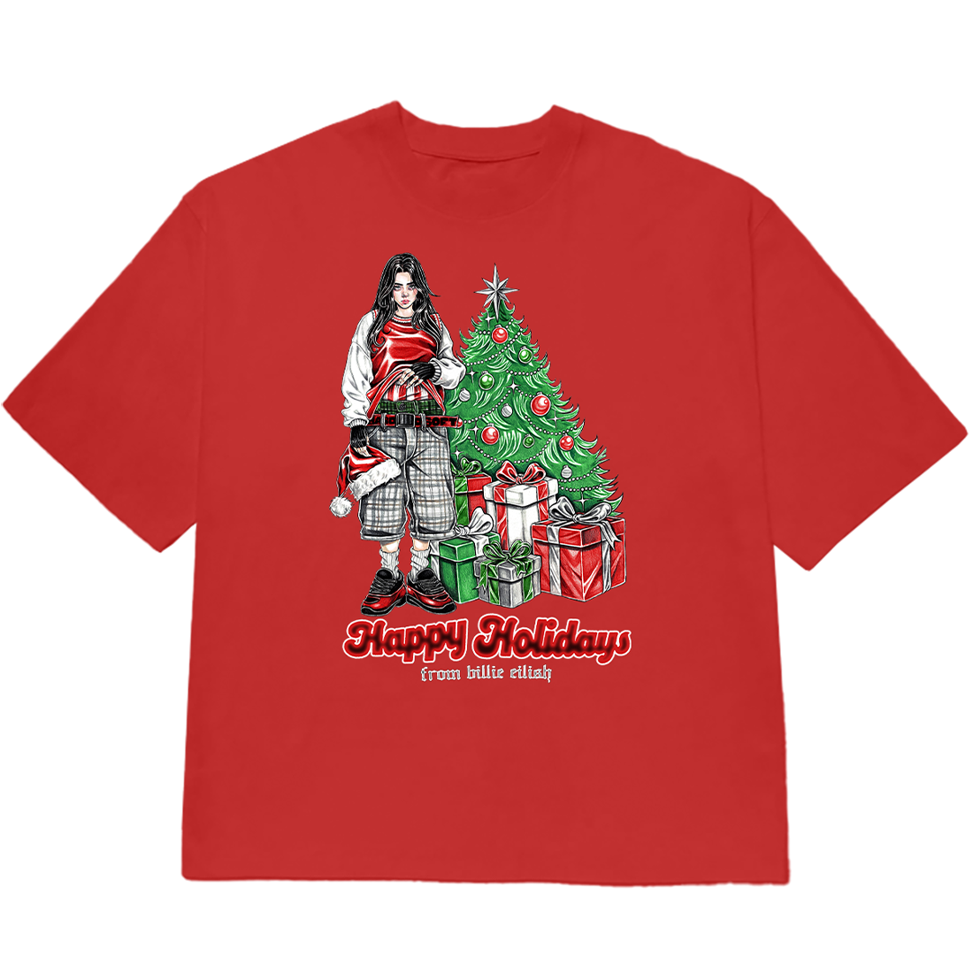 JOYEUSES FÊTES TEE-SHIRT ROUGE