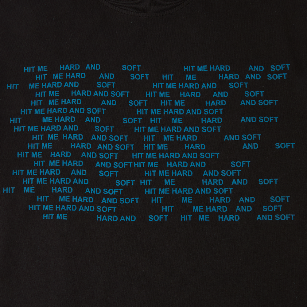 T-shirt Noir HIT ME HARD AND SOFT Repeat