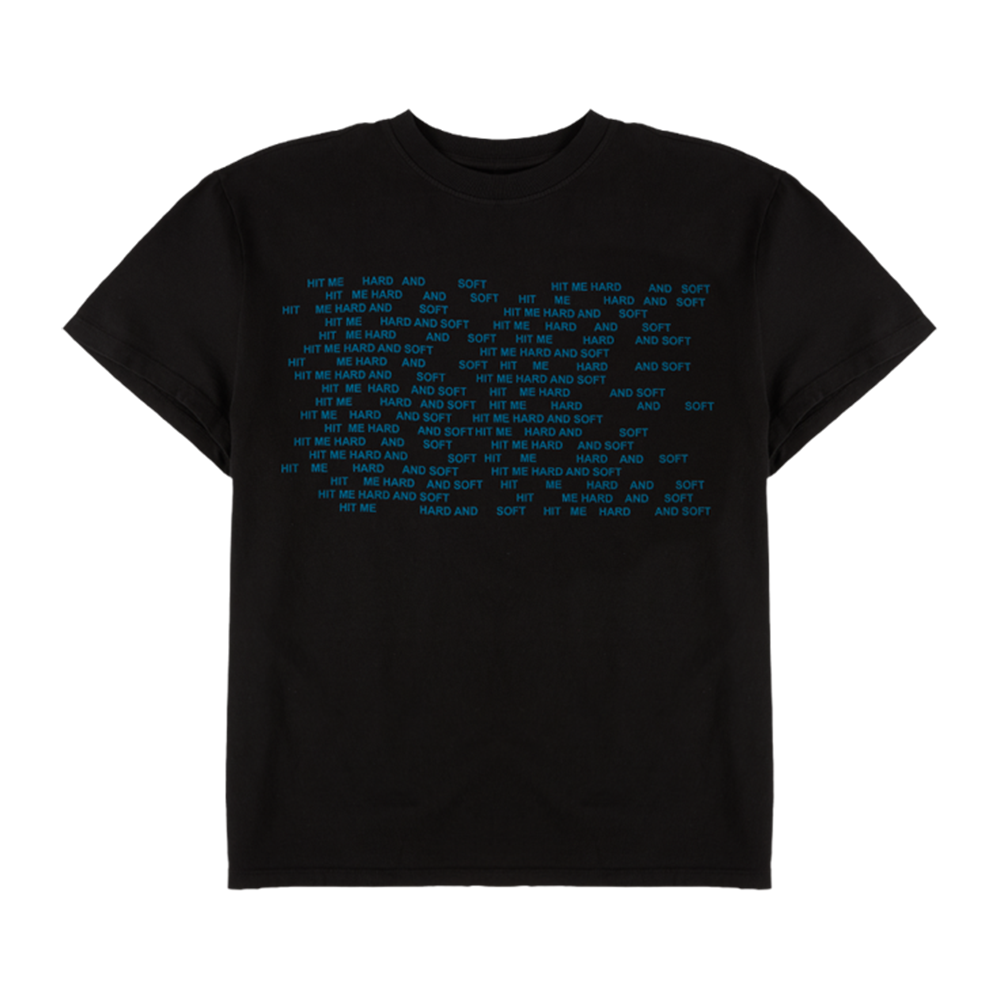 T-shirt Noir HIT ME HARD AND SOFT Repeat