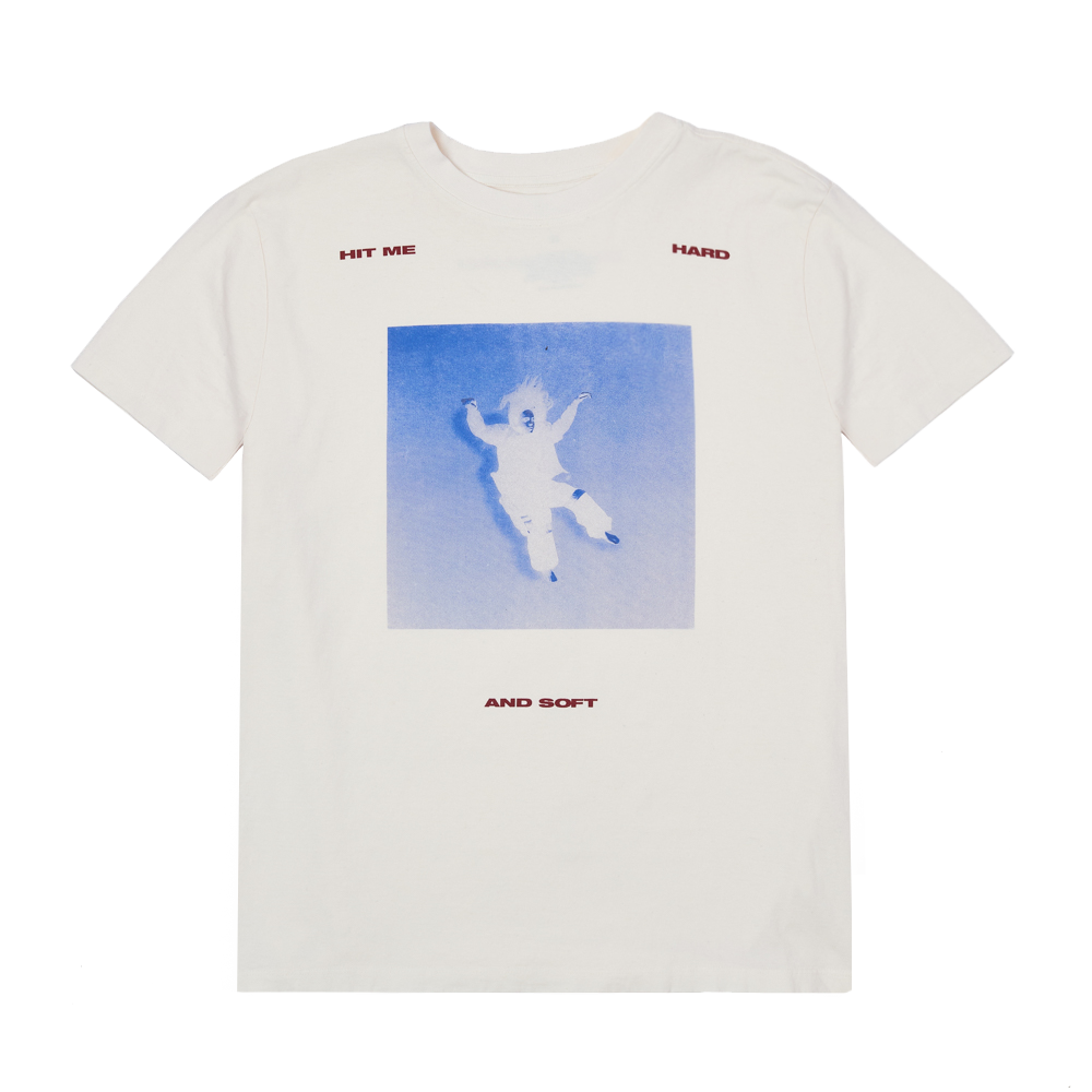 T-shirt blanc à texte "Falling Scatter"