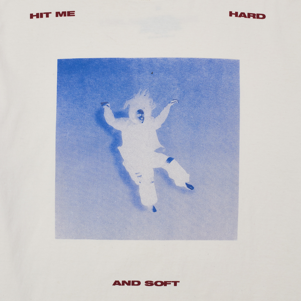 T-shirt blanc à texte "Falling Scatter"