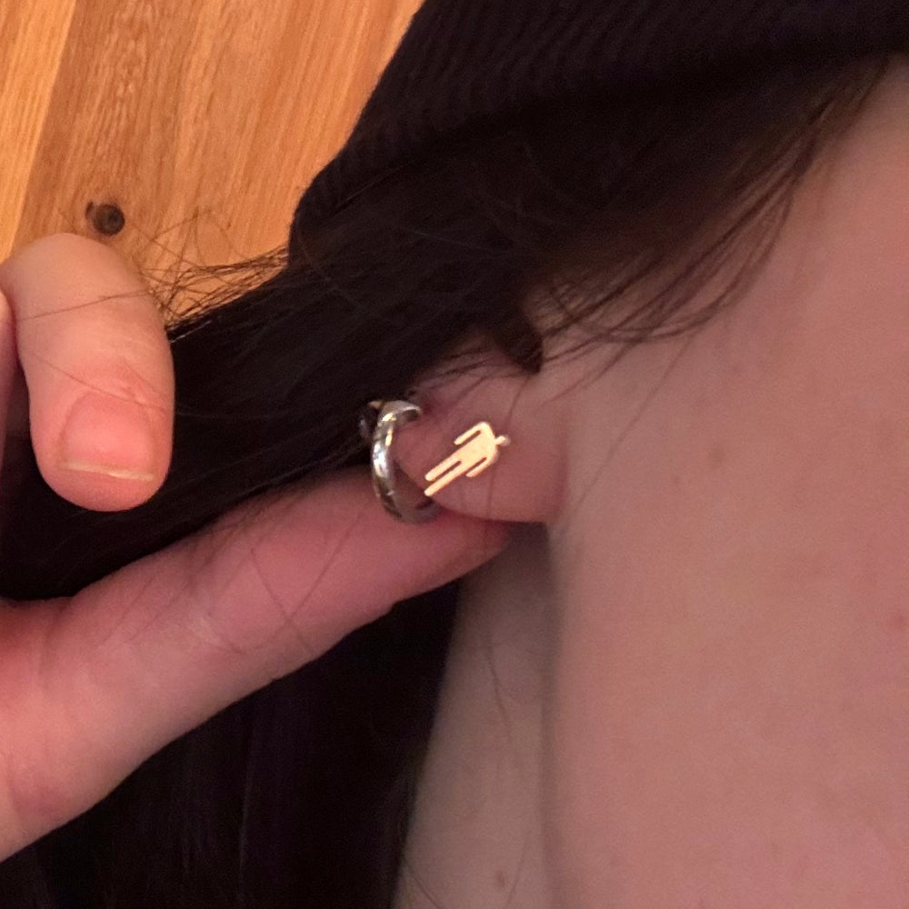Gold Blohsh Mini Stud Earrings